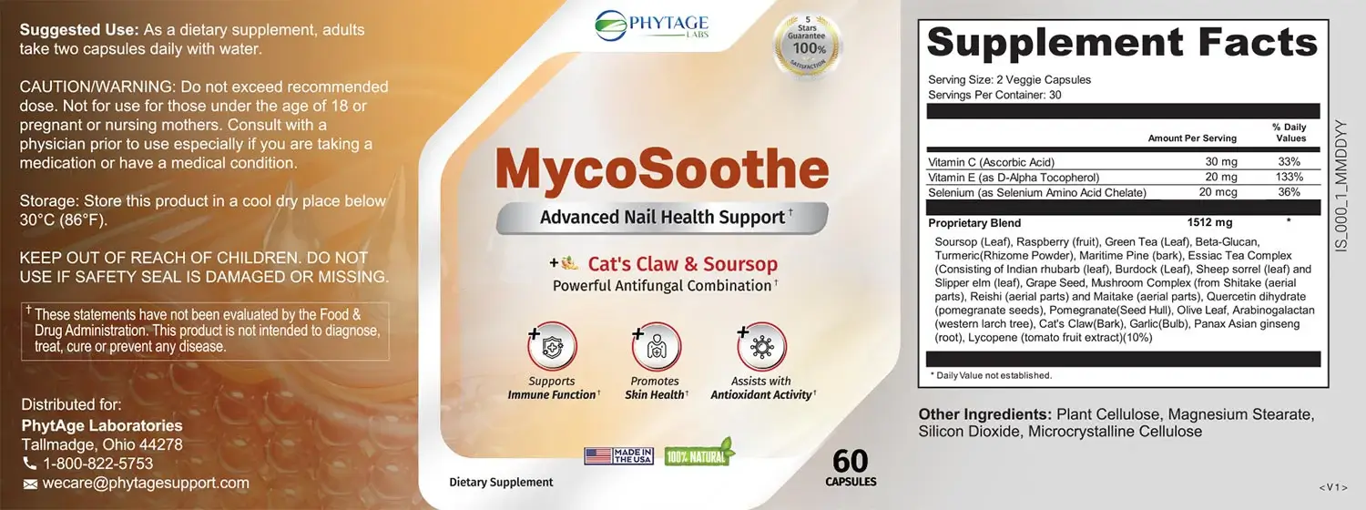 MycoSoothe Key Ingredients